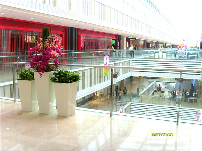 江橋萬達廣場室內仿真花藝組合